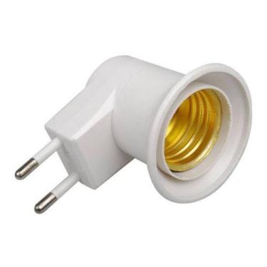 Imagem de Soquete E27 Bocal Lâmpada Tomada Chave Liga Desliga - Sufeng, Branco