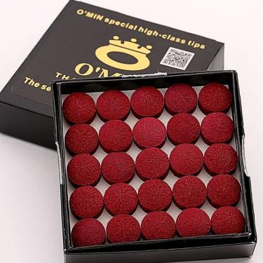 Imagem de Sola Taco Sinuca Bilhar Omin Red Média 10 mm (caixa 50 und)