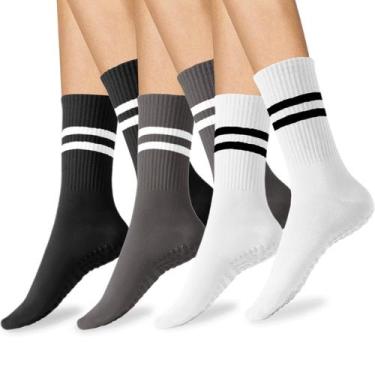 Imagem de Pacote de 3 meias Grip Socks Diu Life para mulheres, ioga e pilates an