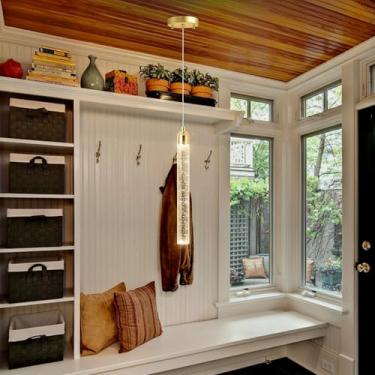 Imagem de dolria Lustres de cristal modernos de 1 luz LED regulável para cozinha, ilha, sala de jantar, corredor