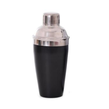Imagem de Coqueteleira aço inox black com coador e tampa 500ml Wincy