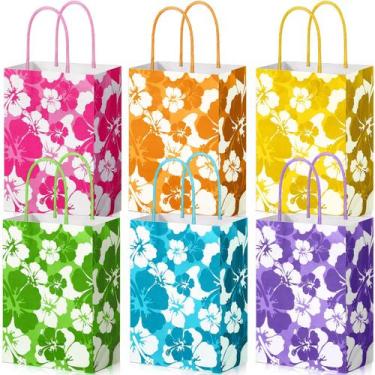 Imagem de Bolsa de lembrancinhas Teling com tema de hibisco, 24 unidades para cr
