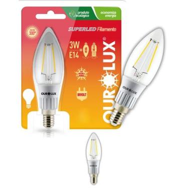 Imagem de 2 Lâmpadas Vela Led Fosca 3w Bivolt Base E14 Cor da Luz 2700K Branco Q