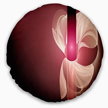 Imagem de Design de flor rosa ilustração fractal abstrata sala de estar, sofá, almofada de alta qualidade + capa de almofada impressa em ambos os lados 40 cm