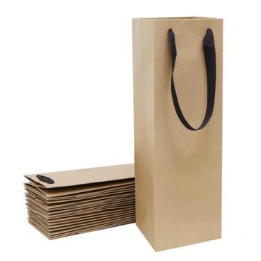 Imagem de Sacos de presente para garrafas de vinho Aimyoo Kraft Paper, pacote co