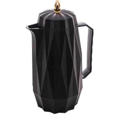 Imagem de Garrafa termica plastico diamond rosa 1l - Lyor, Preto