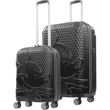 Imagem de FUL Disney Mickey Mouse Conjunto de 2 peças com rodinhas e malas rígidas, preto