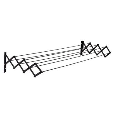 Imagem de Varal Sanfonado Aço Preto 1,00m - MOR