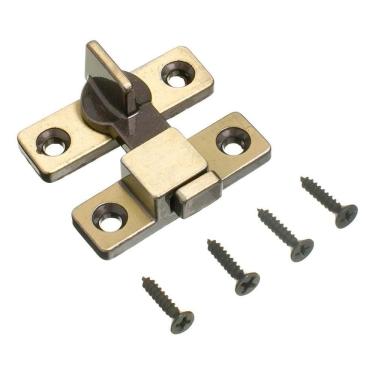 Imagem de Fecho Tranqueta Para Porta De Aço Trinco Zamac Latonado Uniã