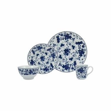 Imagem de Serviço de 24 Peças com Bowl e Caneca em Porcelana, Decoração Folhagem, Porcelana Schmidt