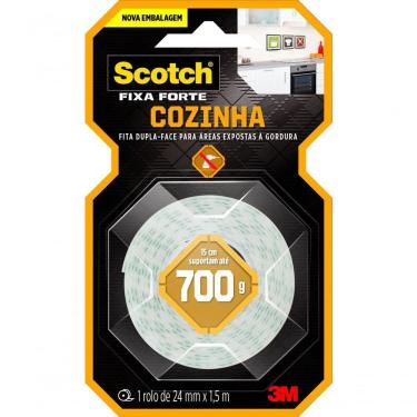 Imagem de Fita Dupla Face Scotch Fixa Forte Cozinha 24mm X 1,5 Metro - Hb004750160 - 3m