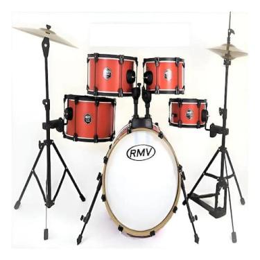 Imagem de Bateria Rmv Smart Aspire Bumbo 18 Com Prato Vemelha