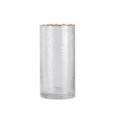 Imagem de CUTPOIY Vaso de vidro cilíndrico, vaso hidropônico de flores frescas espesso, ferramentas transparentes para cultivo de flores (12 * 25 cm)