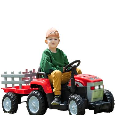 Imagem de Trator Eletrico Infantil Shiny Toys com Caçamba Vermelho 12V