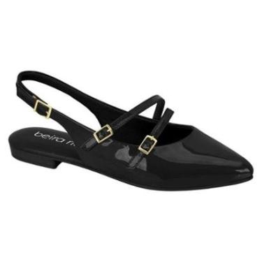 Imagem de Sapatilha Fem. Verniz Slingback Bico Fino Beira Rio 41341012-Feminino