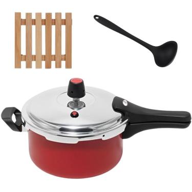 Imagem de Panela De Pressão 3L Fechamento Externo + Descanso + Concha