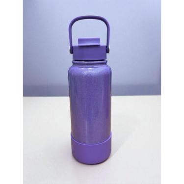 Imagem de Garrafa Termica 1000ml Com Base Protetora de Silicone Cintilante Dia a
