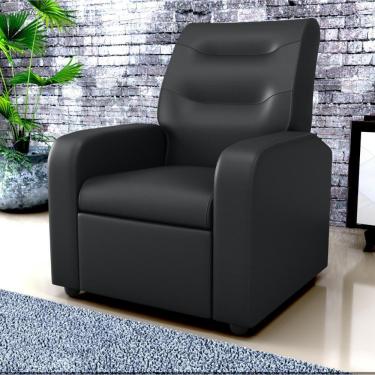 Imagem de Poltrona Reclinável Decorativa Sophia Sintético Preto