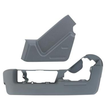 Imagem de TQPONLY Capa de trilho de assento lateral do motorista cinza aço para carro e capa de dobradiça de assento compatível com Ford & Lincoln