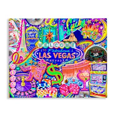 Imagem de Stupell Industries Fabulosa arte de parede em tela divertida de Las Vegas, design de Jess Stempel, 40 x 50 cm