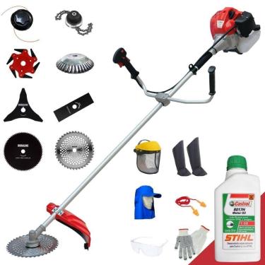 Imagem de Roçadeira 8 Em 1 Anmax Cg430p 43cc 2hp 2t + Epi + Óleo Stihl