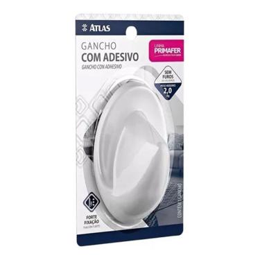 Imagem de Ganchos Adesivo Parede Super Aderência De Parede Sem Furos Atlas