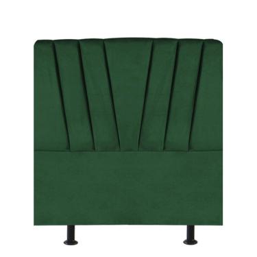 Imagem de Cabeceira Estofada Bélgica 90cm Solteiro Para Cama Colchão Box Quarto Suede Verde - Aurora Line