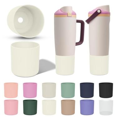 Imagem de 2 peças de bota superior compatíveis com Owala Freesip Sway 850 g e 1,134 g, alta antiderrapante, evita arranhões, manga protetora para garrafa de água e copo Sway