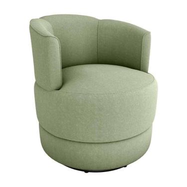 Imagem de Poltrona Decorativa Giratória Base De Ferro Marselha Boucle Oliva Matrix Boucle Oliva