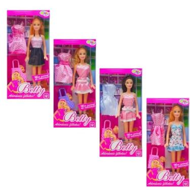 Imagem de Boneca Articulada com Acessórios, Conjunto de Moda para Pets, Filhotes de Cachorro e Gato, Brinquedo Infantil