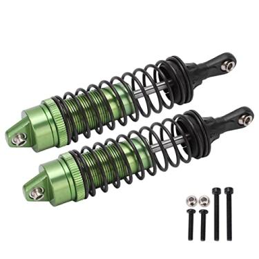 Imagem de Cuofyunl 2 peças amortecedores traseiros dianteiros amortecedores de liga de alumínio para série de caminhões de carro jlb 1/10 (Verde)
