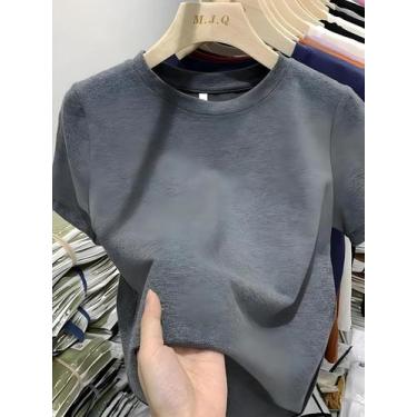 Imagem de Camiseta Feminina Y2K Branca de Algodão - Manga Curta - Estilo Sexy, C