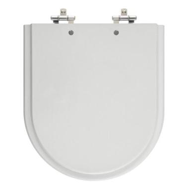 Imagem de Assento Sanitário Riviera Cinza Prata Tampa para Vaso Celite de Madeir