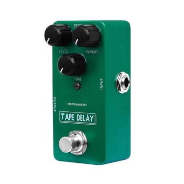 Imagem de Luocute Pedal de Efeitos de Guitarra Elétrica, Atraso de Distorção de Fita Com Sinal Analógico Seco Digital para Sinais Distorcidos Limpos, Caixa Toda de Metal, Efeitos de Reverberação