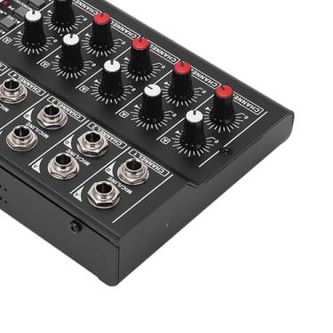 Imagem de SPYMINNPOO Mixer de áudio de 10 Canais, Console de Mistura de Metal, 10 Entradas e 2 Saídas, Placa de Som Compacta para Estúdio Pequeno, Gravação de Instrumentos Ao Vivo (Plugue UE)