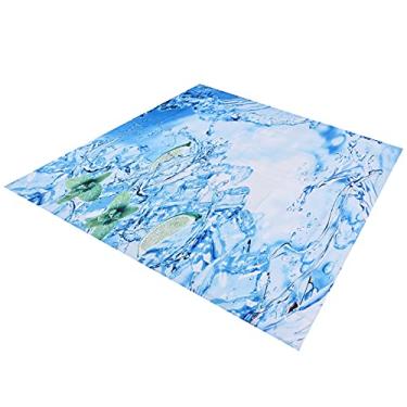 Imagem de aqxreight Cortina de Banheiro Com Gancho Impermeável Elástico Pendurado Cortina de Chuveiro para Banheira Doméstica180x200cm Real e Design para Recuperação de Banheiro de Anti-rugas Feito Colorido