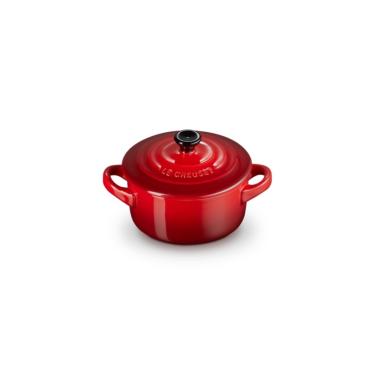 Imagem de MINI COCOTTE LE CREUSET 250 ML 10CM PUXADOR PRETO VERMELHO 71901100600100