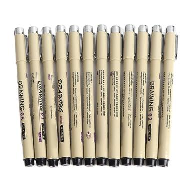 Imagem de TOPINCN Micro Canetas de Tinta Fineliner, Micro Caneta Preta Com Pontas Finas, Canetas de Desenho Técnico para Artista Sem Sangramento, Canetas de Caligrafia