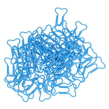 Imagem de 50 peças de clipes de papel em forma de osso, materiais de organização de documentos escolares de escritório em casa, lindas cores bonitas, resistentes ao deslizamento, clipes de papel de escritório