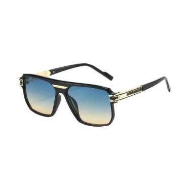 Imagem de Óculos De Sol Masculinos Grandes Quadrados UV400 Estilo Aviador Design