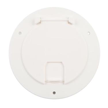 Imagem de Acouto Cabo Elétrico Redondo para RV - Tampa de Fixação de Nylon Interface de 3,5", Design Resistente Com Tela Deslizante e Dobradiças, Trailers e Campervans Ideais para RV - Fácil Instalação e Fio