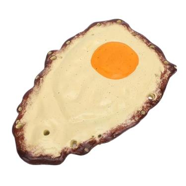 Imagem de Yinhing Modelo de Ovo Frito Decorativo Multiuso Figura de Ovo Cozido Destaque de Decoração de Casa para Sala de Estar Quarto Cozinha ótima Ideia para Amantes de Comida e Entusiastas Culinária