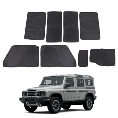 Imagem de Kit de pára-brisas para INEOS Grenadier 2020-2025 Acessórios para janela lateral/traseira, viseira de sol dobrável, protetor de privacidade, bloqueador de UV, escudo térmico, para-brisa, janela