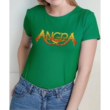 Imagem de Camiseta Camisa Algodão Feminina Masculina Adulto Banda de Rock Angraa