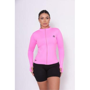 Imagem de Camisa Térmica Uv Blusa Tecido Gelado Proteção Solar Zíper - - Raioon,