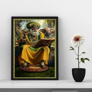 Imagem de Quadro Orixá Orunmila Orula Orunla-Ifá 33X24Cm