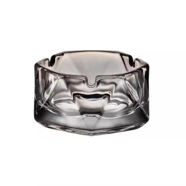 Imagem de Porta-cinzas Cinzeiro de vidro cinzeiro interior ao ar livre charuto fresco bonito seis em forma diamante(Smoke Gray)