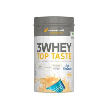 Imagem de 3 whey top taste bodyaction 900g - leite condensado