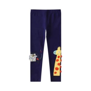 Imagem de Leggings Bordadas Azuis De Sereia Para Meninas, Calças Lápis De Compri
