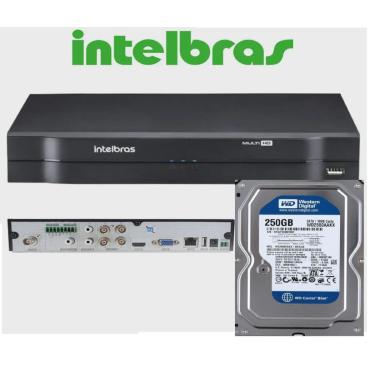 Imagem de Dvr gravador INTELBRAS 4 canais Full hd + hd 250GB